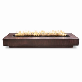 The Outdoor Plus Coronado 108-Inch Gas Fire Pit Match Light with Flame Sense Ignition OPT-COR108FSMLportable outdoor fire pit with lid