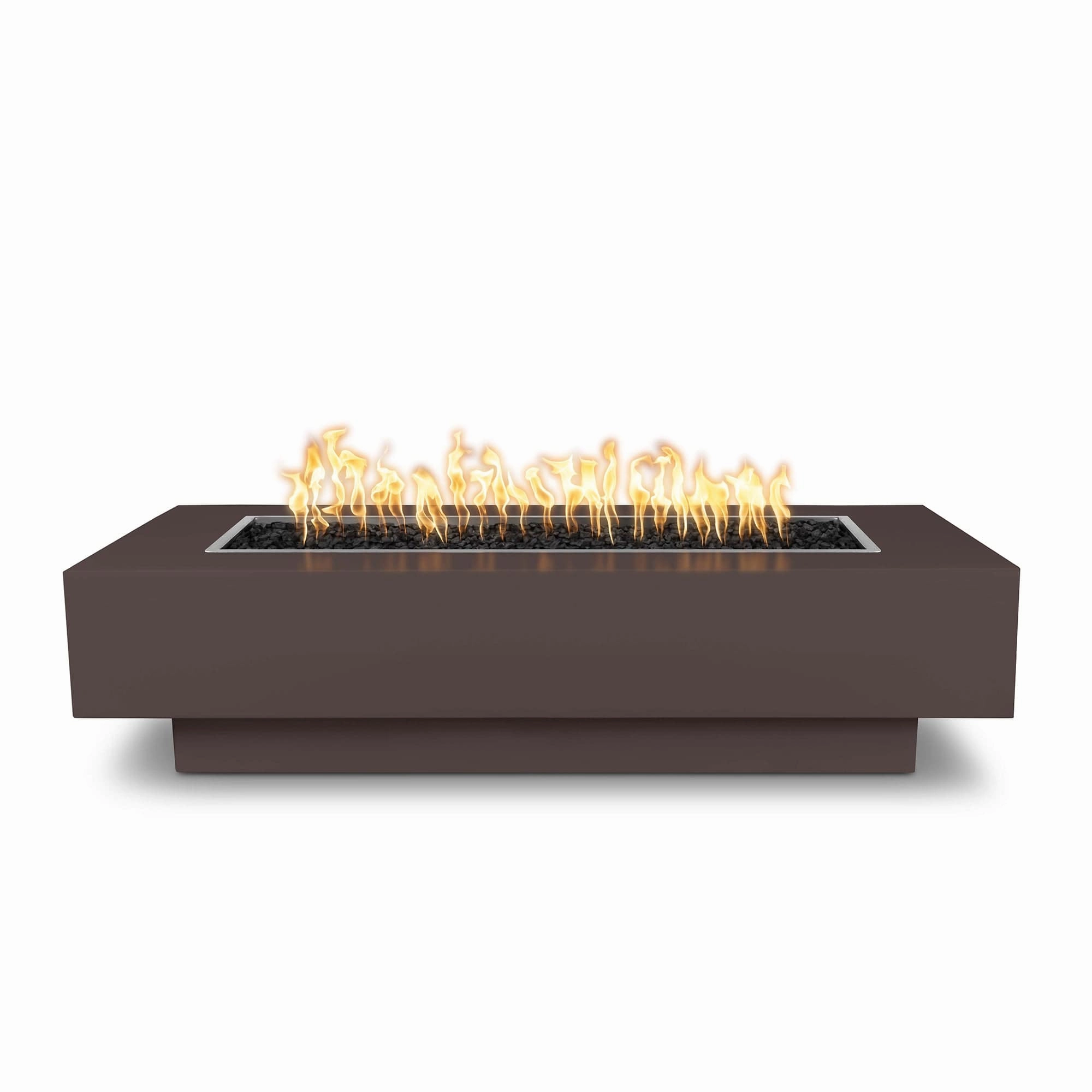 The Outdoor Plus Coronado 60" Powder Coated Steel Flame Sense with Spark Igniter Rectangle Fire Pit Table  OPT-CORPC60FSEN