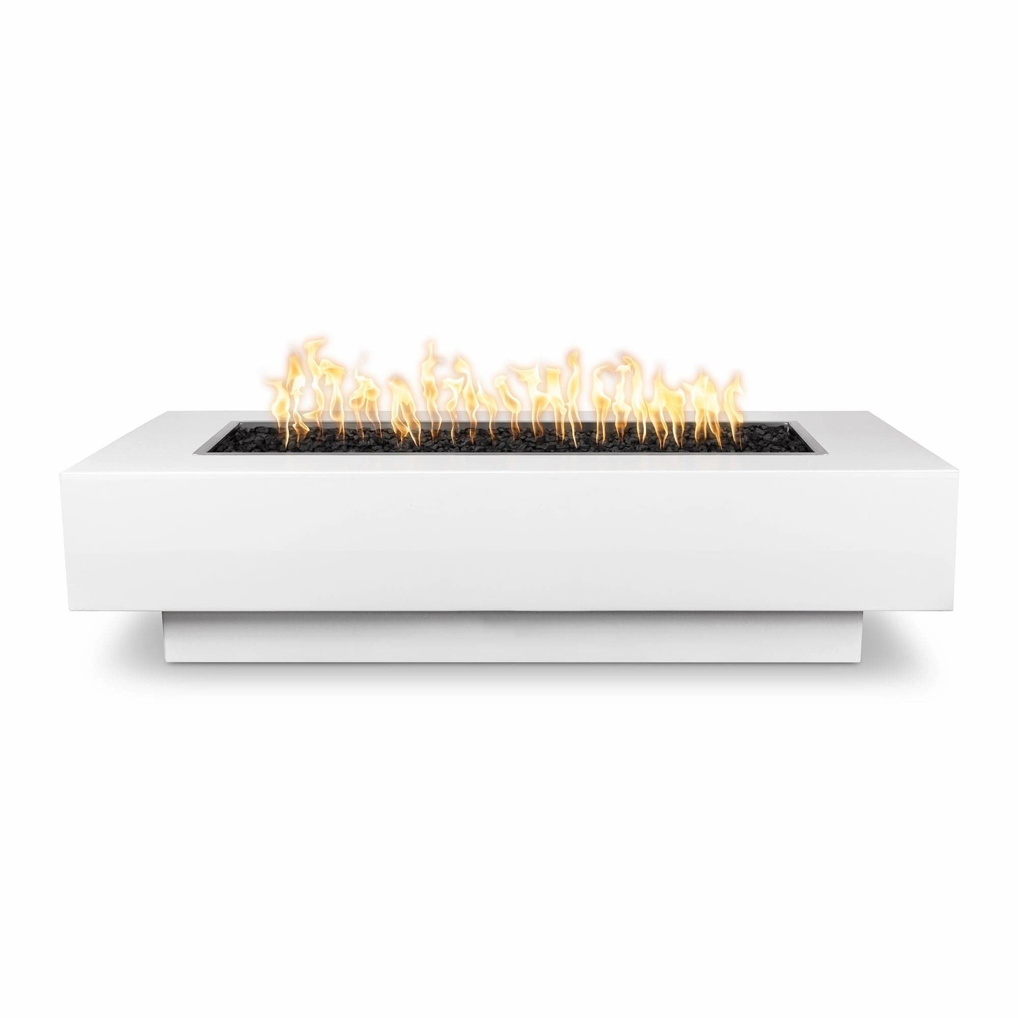 The Outdoor Plus Coronado 60" Powder Coated Steel Flame Sense with Spark Igniter Rectangle Fire Pit Table  OPT-CORPC60FSEN