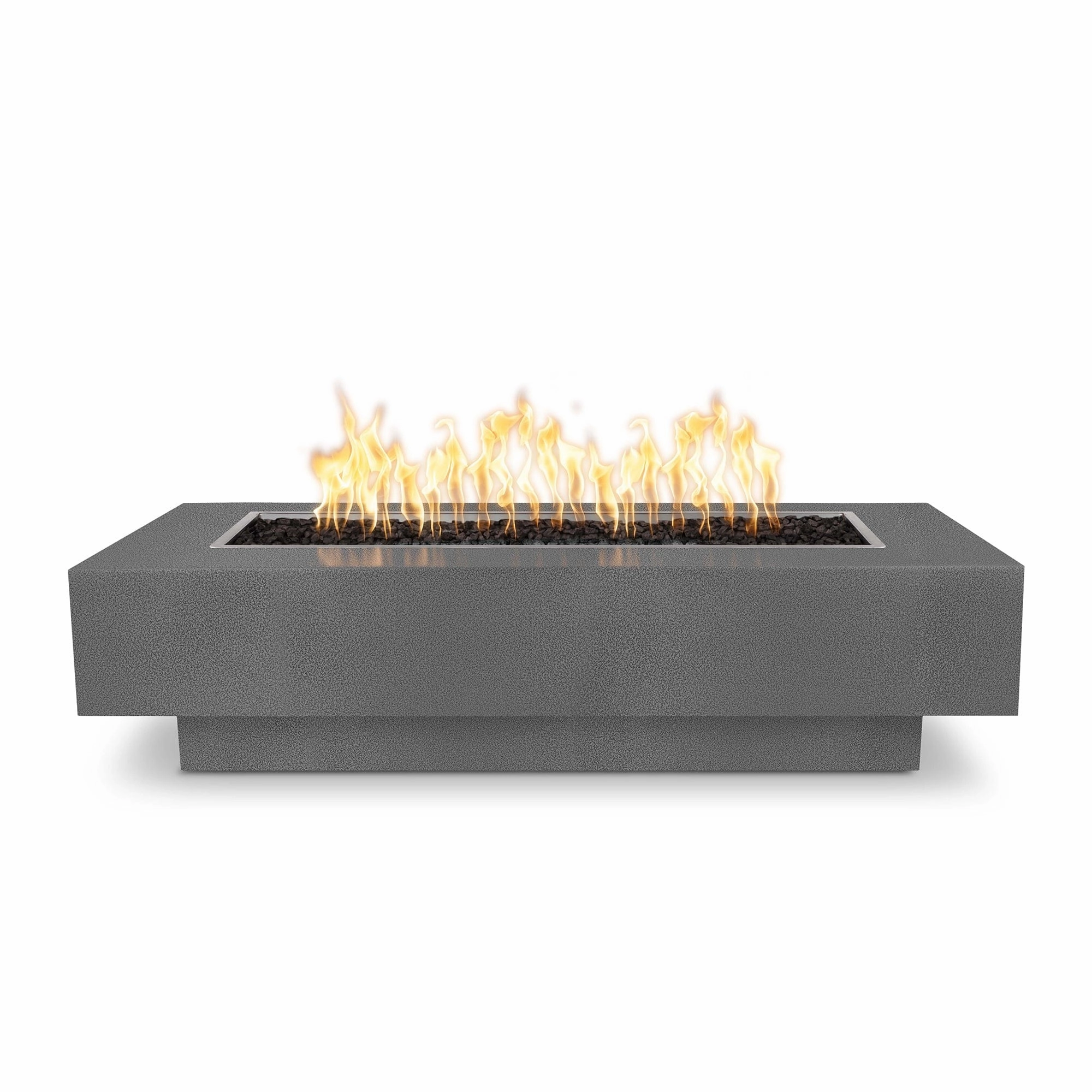 The Outdoor Plus Coronado 60" Powder Coated Steel Flame Sense with Spark Igniter Rectangle Fire Pit Table  OPT-CORPC60FSEN