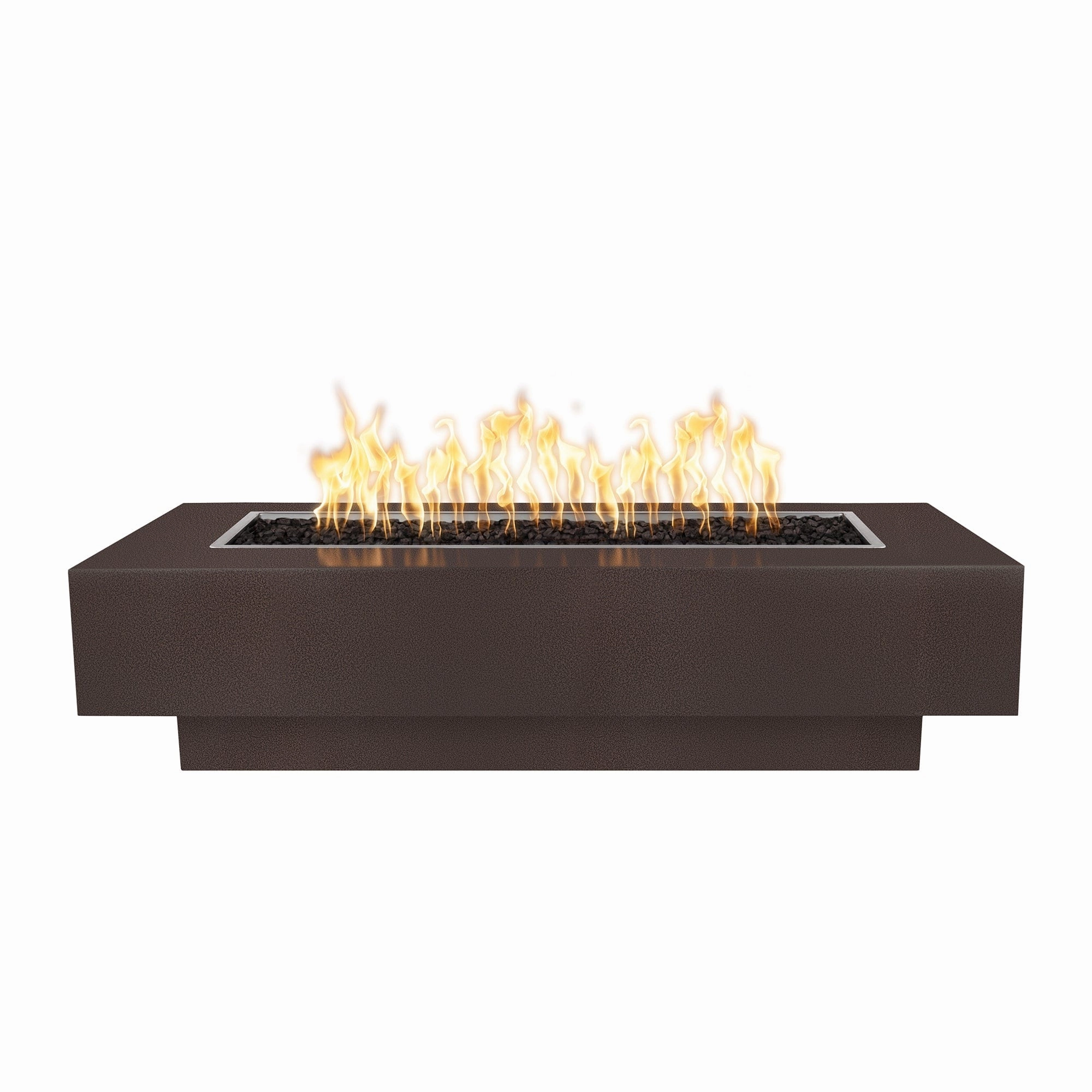 The Outdoor Plus Coronado 60" Powder Coated Steel Flame Sense with Spark Igniter Rectangle Fire Pit Table  OPT-CORPC60FSEN