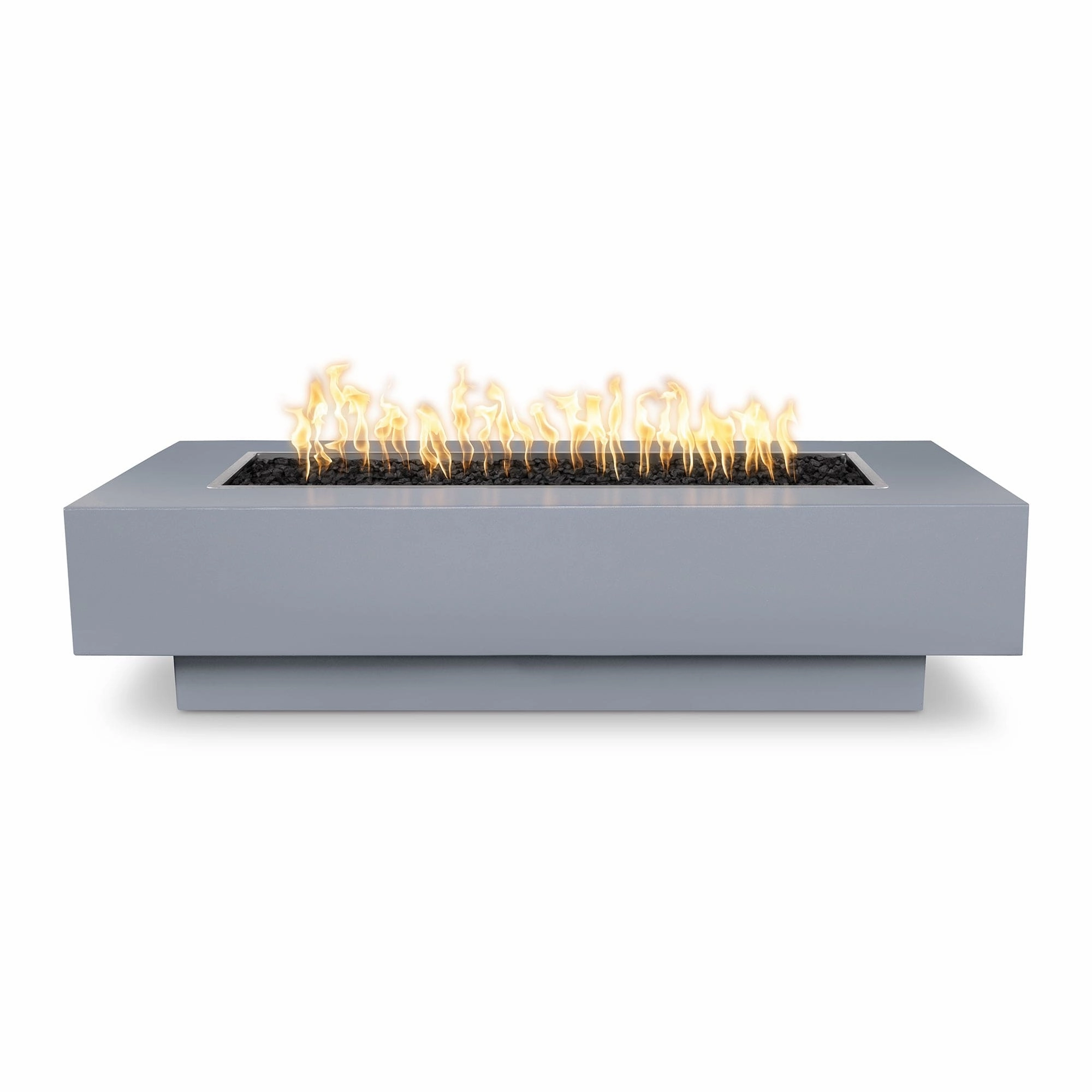 The Outdoor Plus Coronado 60" Powder Coated Steel Flame Sense with Spark Igniter Rectangle Fire Pit Table  OPT-CORPC60FSEN