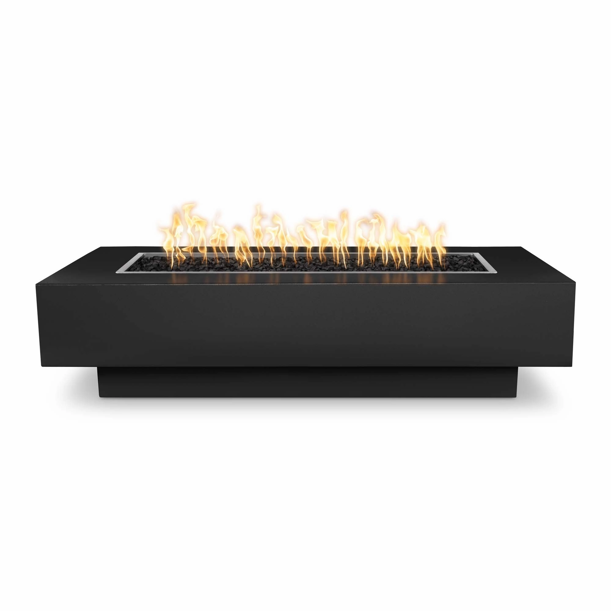 The Outdoor Plus Coronado 60" Powder Coated Steel Flame Sense with Spark Igniter Rectangle Fire Pit Table  OPT-CORPC60FSENportable outdoor fire pit with lid