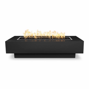 The Outdoor Plus Coronado 96-Inch Gas Fire Pit Powder Coat Steel Plug & Play Electronic Ignition OPT-CORPC96EKITportable outdoor fire pit with lid