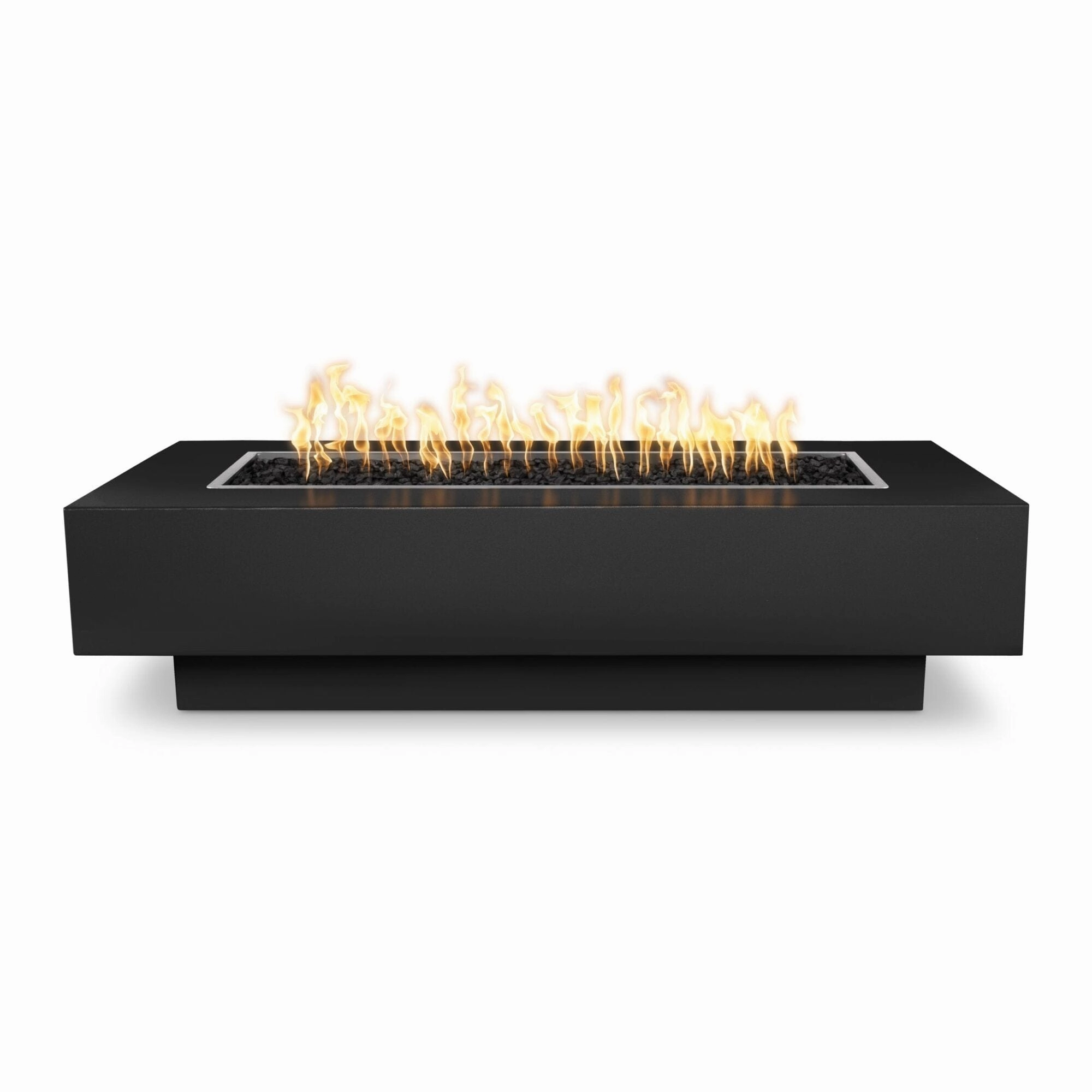 The Outdoor Plus Coronado 96-Inch Gas Fire Pit Powder Coat Steel Plug & Play Electronic Ignition OPT-CORPC96EKITportable outdoor fire pit with lid