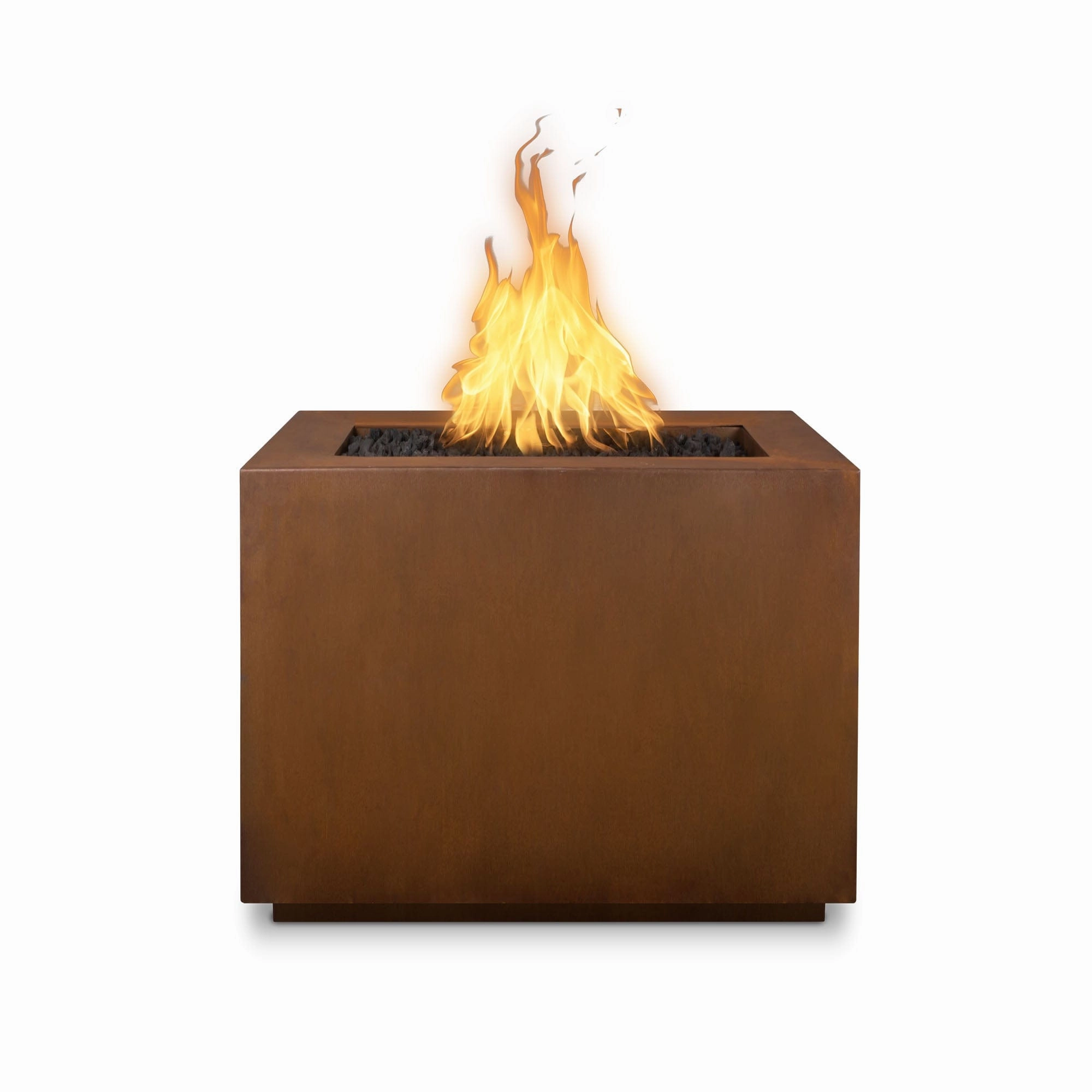 The Outdoor Plus Forma 48-Inch Gas Fire Pit Match Lit with Flame Sense Ignition OPT-4848SQFSML