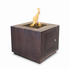 The Outdoor Plus Forma 60-Inch Gas Fire Pit Match Lit with Flame Sense Ignition OPT-6060SQFSMLportable outdoor fire pit with lid