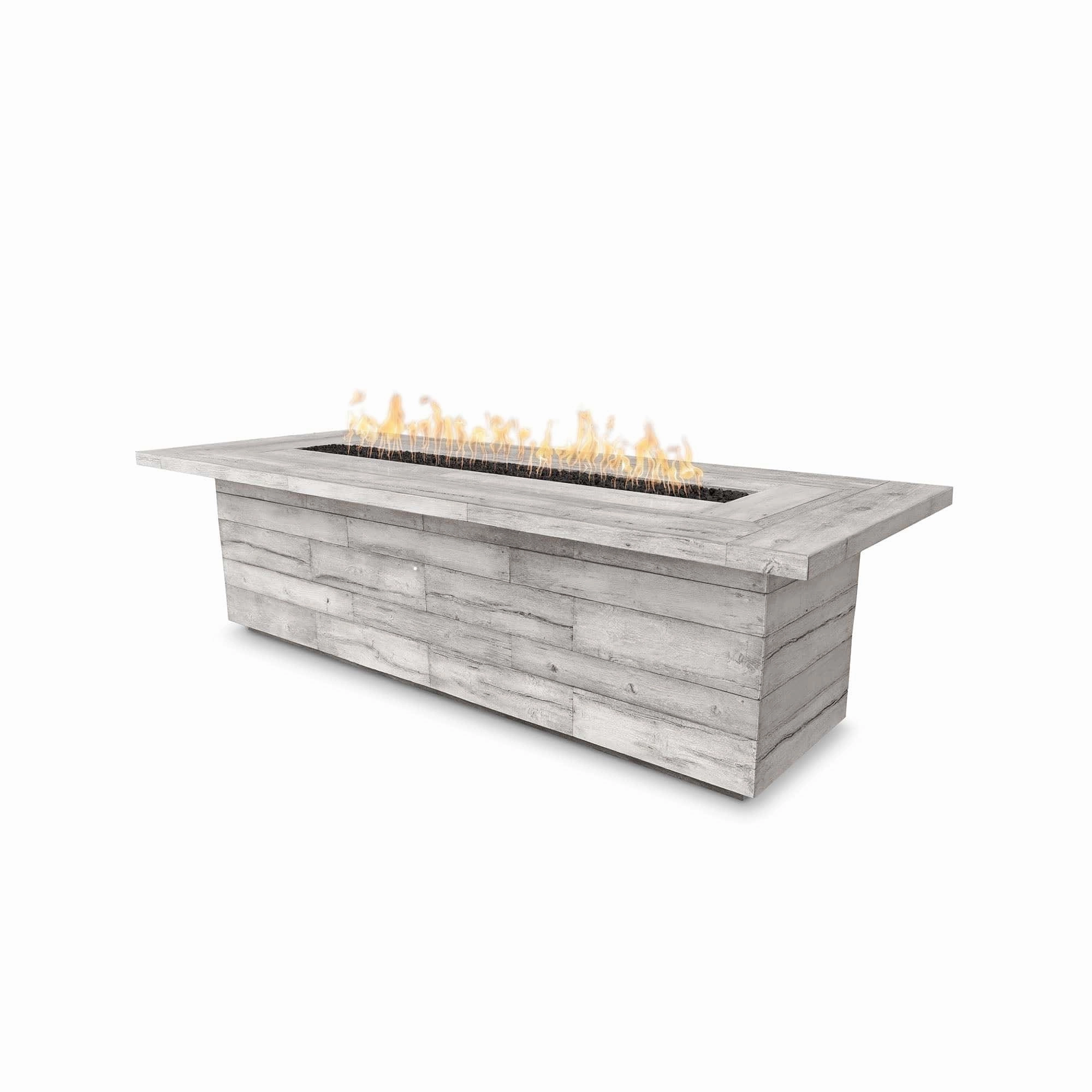 The Outdoor Plus Laguna 120 x 60 Match Lit Wood Grain Fire Pit OPT-LGNGF120portable outdoor fire pit with lid