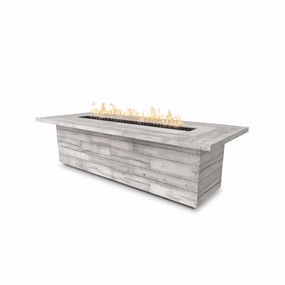 The Outdoor Plus Laguna 120 x 60 Match Lit Wood Grain Fire Pit OPT-LGNGF120portable outdoor fire pit with lid