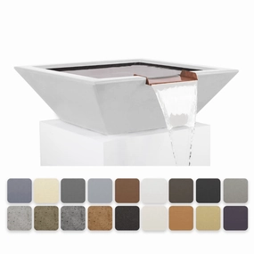 The Outdoor Plus Maya GFRC 24" Concrete Square Water Bowl OPT-24SWOportable outdoor fire pit with lid