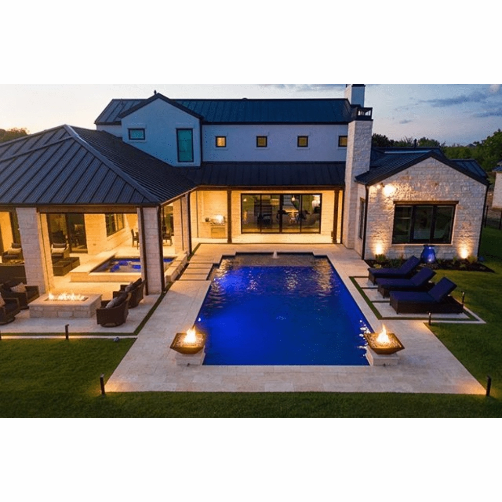 The Outdoor Plus Maya GFRC 30" Match Lit Concrete Square Fire Bowl OPT-30SFO