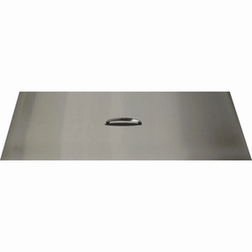 The Outdoor Plus Rectangular 10 x 22-inch Stainless Steel Fire Pit Cover OPT-RC1022Fireproof mat for under fire pit