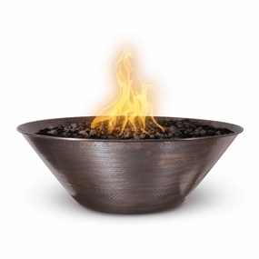 The Outdoor Plus Remi 31" Electronic Ignition Hammered Copper Round Fire Bowl OPT-31RCFOE12Vportable outdoor fire pit with lid