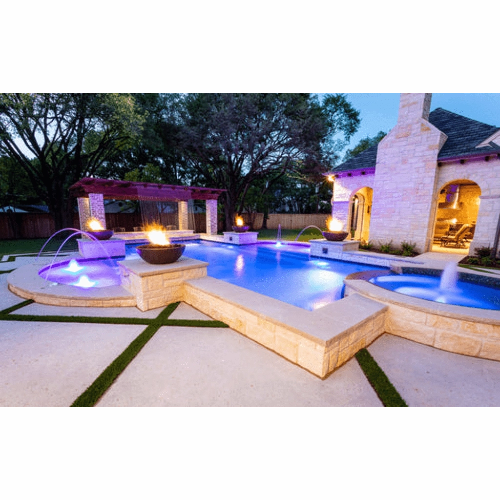 The Outdoor Plus Sedona 48" Narrow Ledge GFRC Match Lit with Flame Sense Concrete Round Fire Pit OPT-SED48FSML