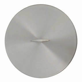 The Outdoor Plus Stainless Steel Round 24-inch Fire Pit Cover OPT-24RCFireproof mat for under fire pit