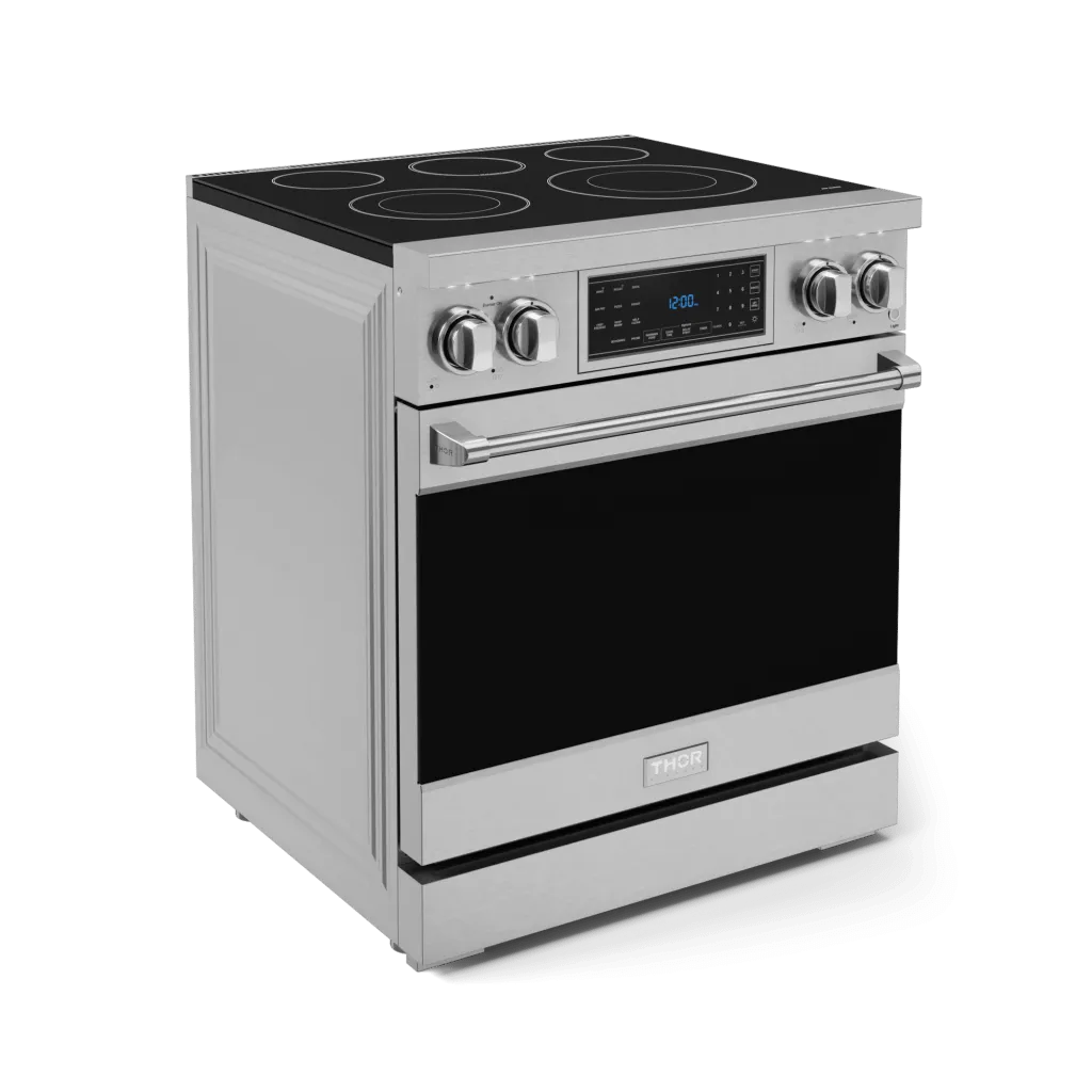 Thor Kitchen RSE30 30 Inch Professional Electric Range With Tilt Panel Touch Control In Stainless Steel Gordon Ramsay Series - Rse30