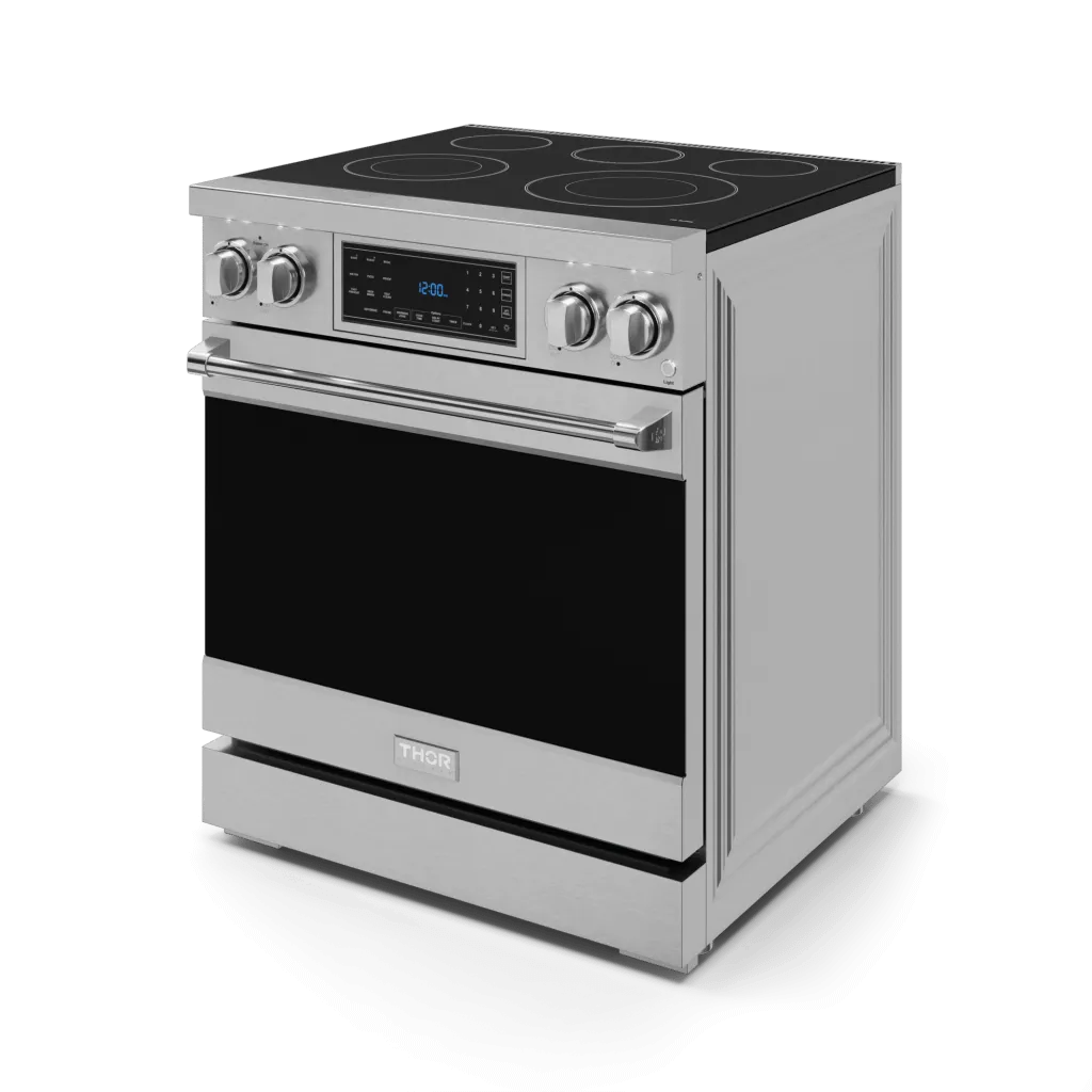 Thor Kitchen RSE30 30 Inch Professional Electric Range With Tilt Panel Touch Control In Stainless Steel Gordon Ramsay Series - Rse30