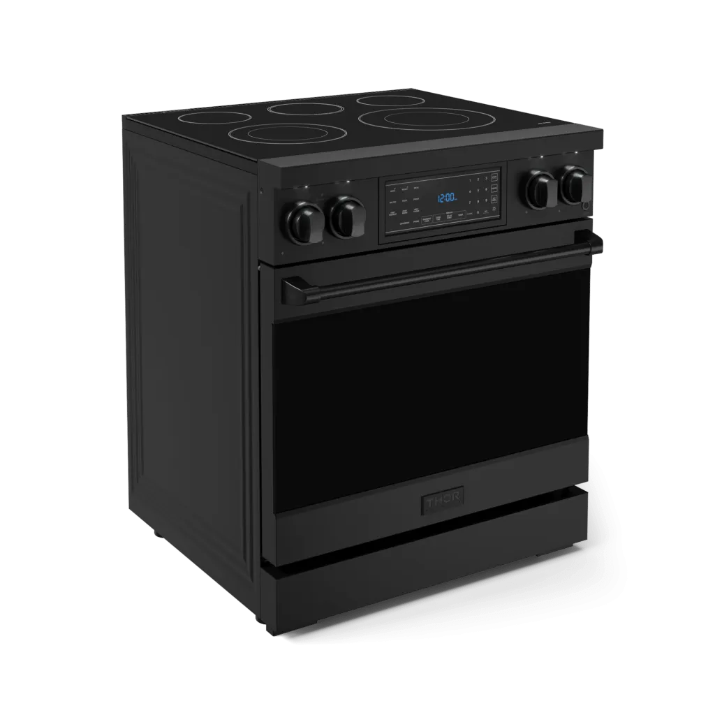 Thor Kitchen RSE30B 30 Inch Professional Electric Range With Tilt Panel Touch Control In Black Gordon Ramsay Series - Rse30B