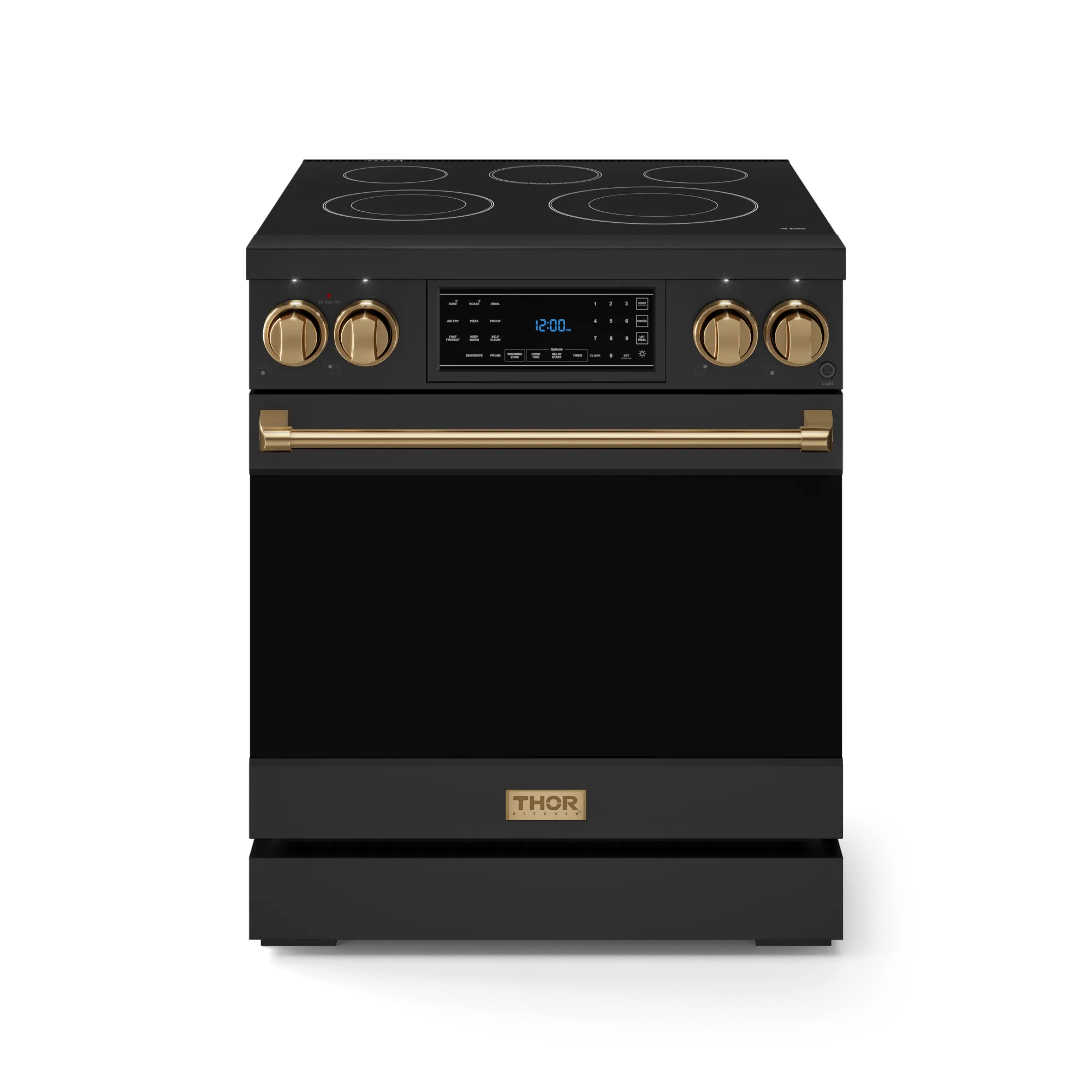 Thor Kitchen RSE30BBRZ 30 Inch Professional Electric Range With Tilt Panel Touch Control In Black/Bronze Gordon Ramsay Series - Rse30B-Brz