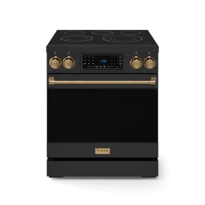Thor Kitchen RSE30BBRZ 30 Inch Professional Electric Range With Tilt Panel Touch Control In Black/Bronze Gordon Ramsay Series - Rse30B-Brz