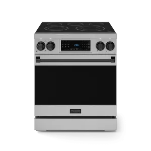 Thor Kitchen RSE30BLK 30 Inch Professional Electric Range With Tilt Panel Touch Control In Stainless Steel/Black Gordon Ramsay Series - Rse30-Blk