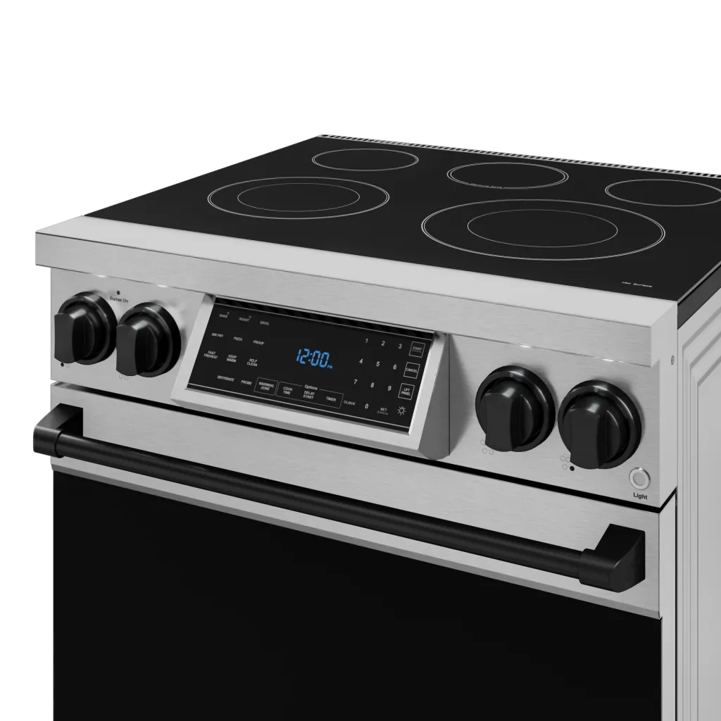 Thor Kitchen RSE30BLK 30 Inch Professional Electric Range With Tilt Panel Touch Control In Stainless Steel/Black Gordon Ramsay Series - Rse30-Blk