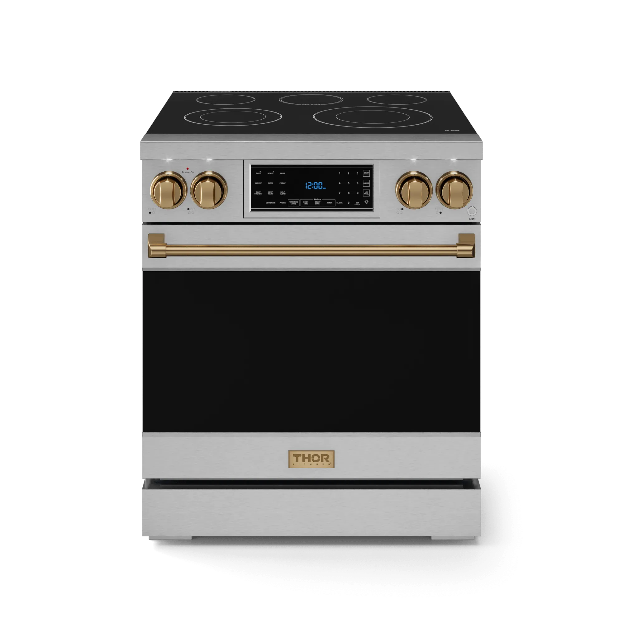 Thor Kitchen RSE30BRZ 30 Inch Professional Electric Range With Tilt Panel Touch Control In Stainless Steel/Bronze Gordon Ramsay Series - Rse30-Brz