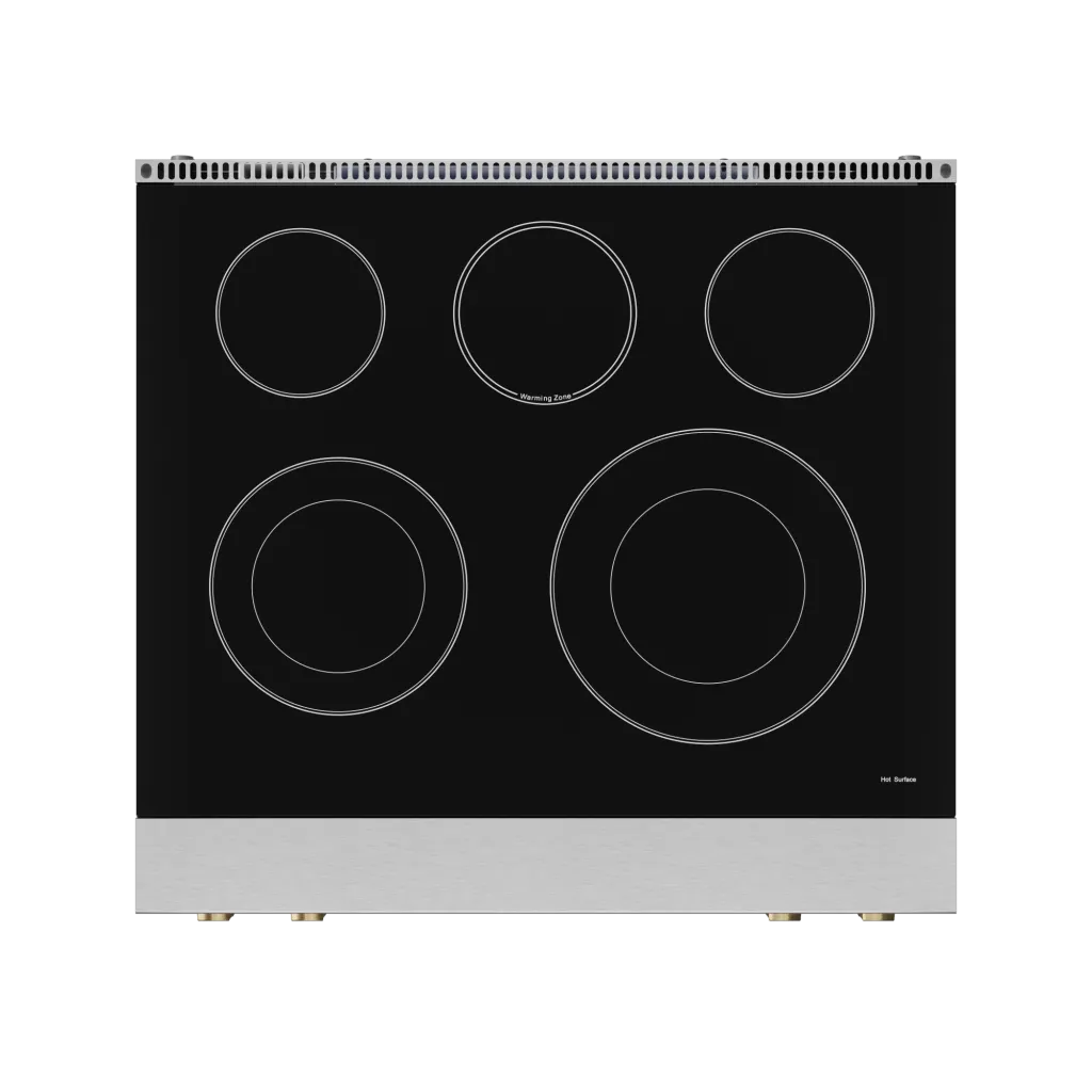 Thor Kitchen RSE30BRZ 30 Inch Professional Electric Range With Tilt Panel Touch Control In Stainless Steel/Bronze Gordon Ramsay Series - Rse30-Brz