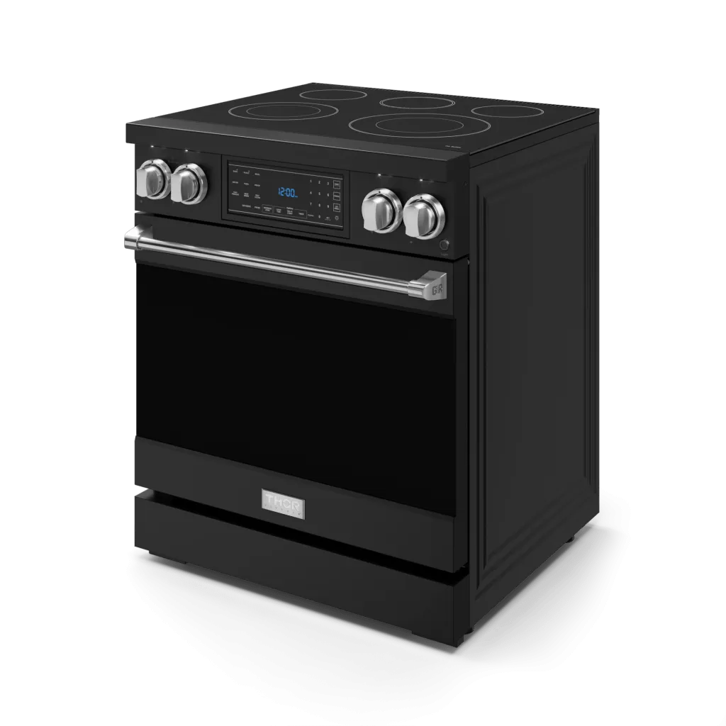 Thor Kitchen RSE30BSS 30 Inch Professional Electric Range With Tilt Panel Touch Control In Black/Stainless Steel Gordon Ramsay Series - Rse30B-Ss