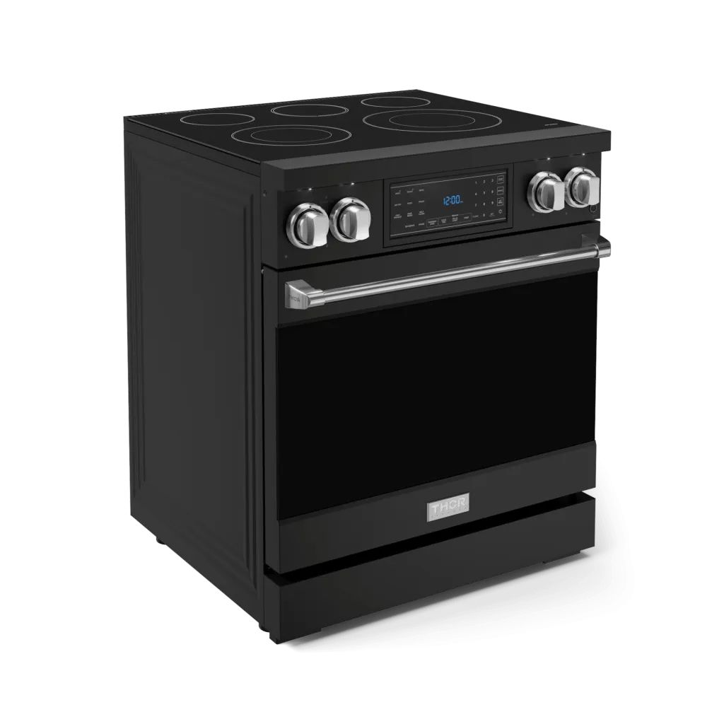 Thor Kitchen RSE30BSS 30 Inch Professional Electric Range With Tilt Panel Touch Control In Black/Stainless Steel Gordon Ramsay Series - Rse30B-Ss