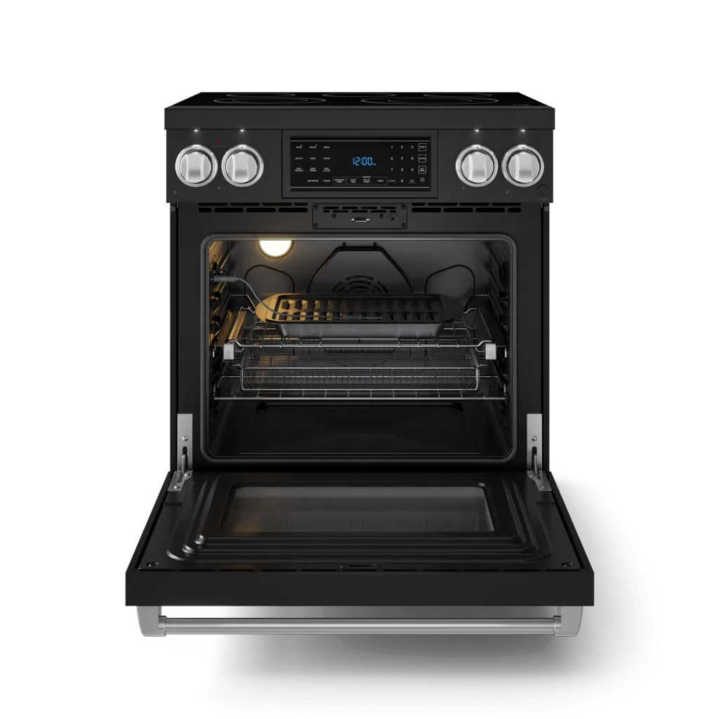 Thor Kitchen RSE30BSS 30 Inch Professional Electric Range With Tilt Panel Touch Control In Black/Stainless Steel Gordon Ramsay Series - Rse30B-Ss
