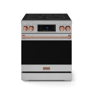 Thor Kitchen RSE30RSG 30 Inch Professional Electric Range With Tilt Panel Touch Control In Stainless Steel/Rose Gold Gordon Ramsay Series - Rse30-Rsg