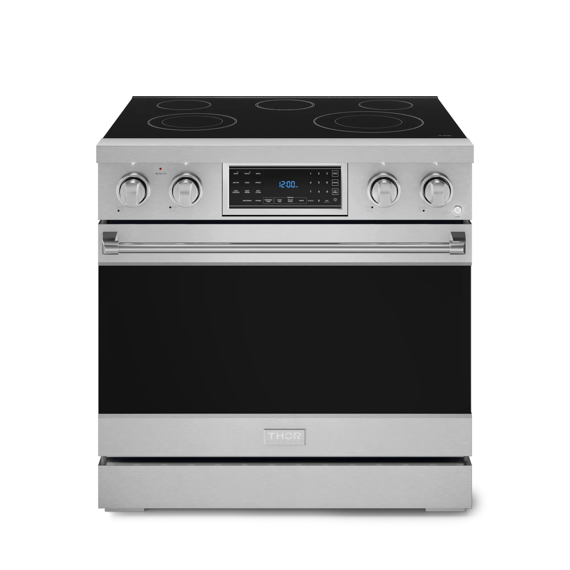Thor Kitchen RSE36 36 Inch Professional Electric Range With Tilt Panel Touch Control In Stainless Steel Gordon Ramsay Series - Rse36