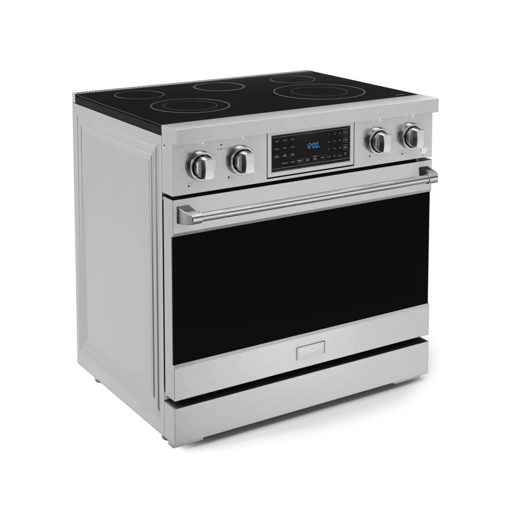 Thor Kitchen RSE36 36 Inch Professional Electric Range With Tilt Panel Touch Control In Stainless Steel Gordon Ramsay Series - Rse36