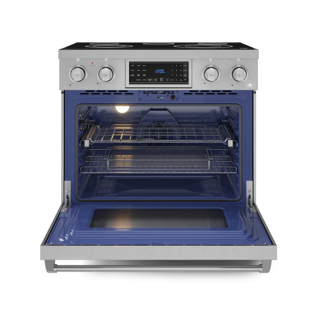 Thor Kitchen RSE36 36 Inch Professional Electric Range With Tilt Panel Touch Control In Stainless Steel Gordon Ramsay Series - Rse36