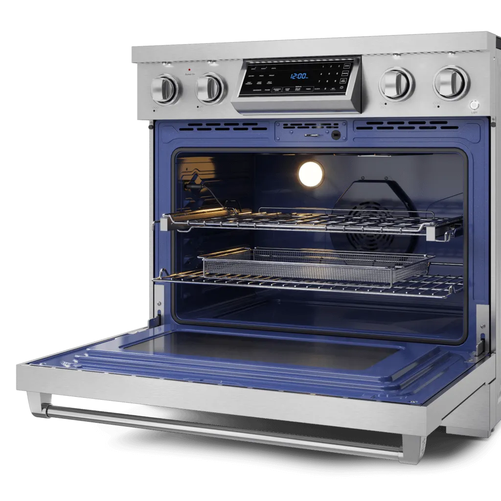 Thor Kitchen RSE36 36 Inch Professional Electric Range With Tilt Panel Touch Control In Stainless Steel Gordon Ramsay Series - Rse36