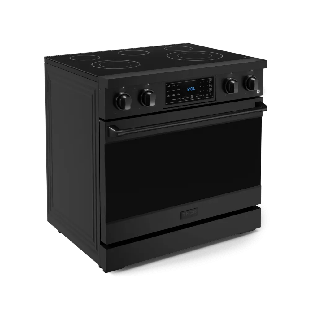Thor Kitchen RSE36B 36 Inch Professional Electric Range With Tilt Panel Touch Control In Black Gordon Ramsay Series - Rse36B
