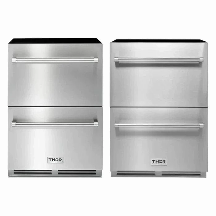 Thor Kitchen 24-Inch 5.4 cu. Built-in Indoor/Outdoor Double Drawer Refrigerator