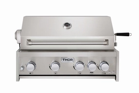 Thor Kitchen 32 Inch 4-Burner Gas BBQ Grill with Rotisserie in Stainless Steel MK04SS304 large capacity charcoal BBQ grills