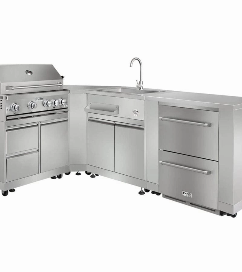Thor Kitchen 32-inch Outdoor Kitchen BBQ Grill Cabinet in Stainless Steel MK03SS304