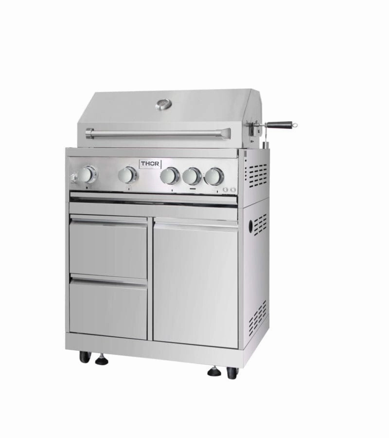 Thor Kitchen 32-inch Outdoor Kitchen BBQ Grill Cabinet in Stainless Steel MK03SS304Stainless steel BBQ tool set