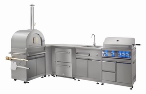 Thor Kitchen 4 Burner Outdoor Kitchen Grill Package large capacity charcoal BBQ grills