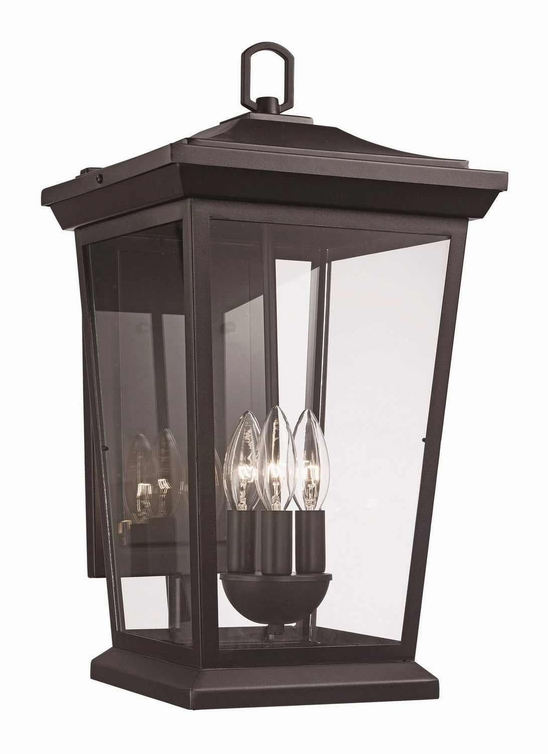 Three Light Wall Lantern BlackOutdoor wall sconces with motion sensor