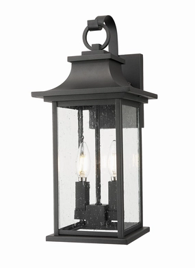 Tiberius Two Light Outdoor Wall Sconce BlackOutdoor wall sconces with motion sensor