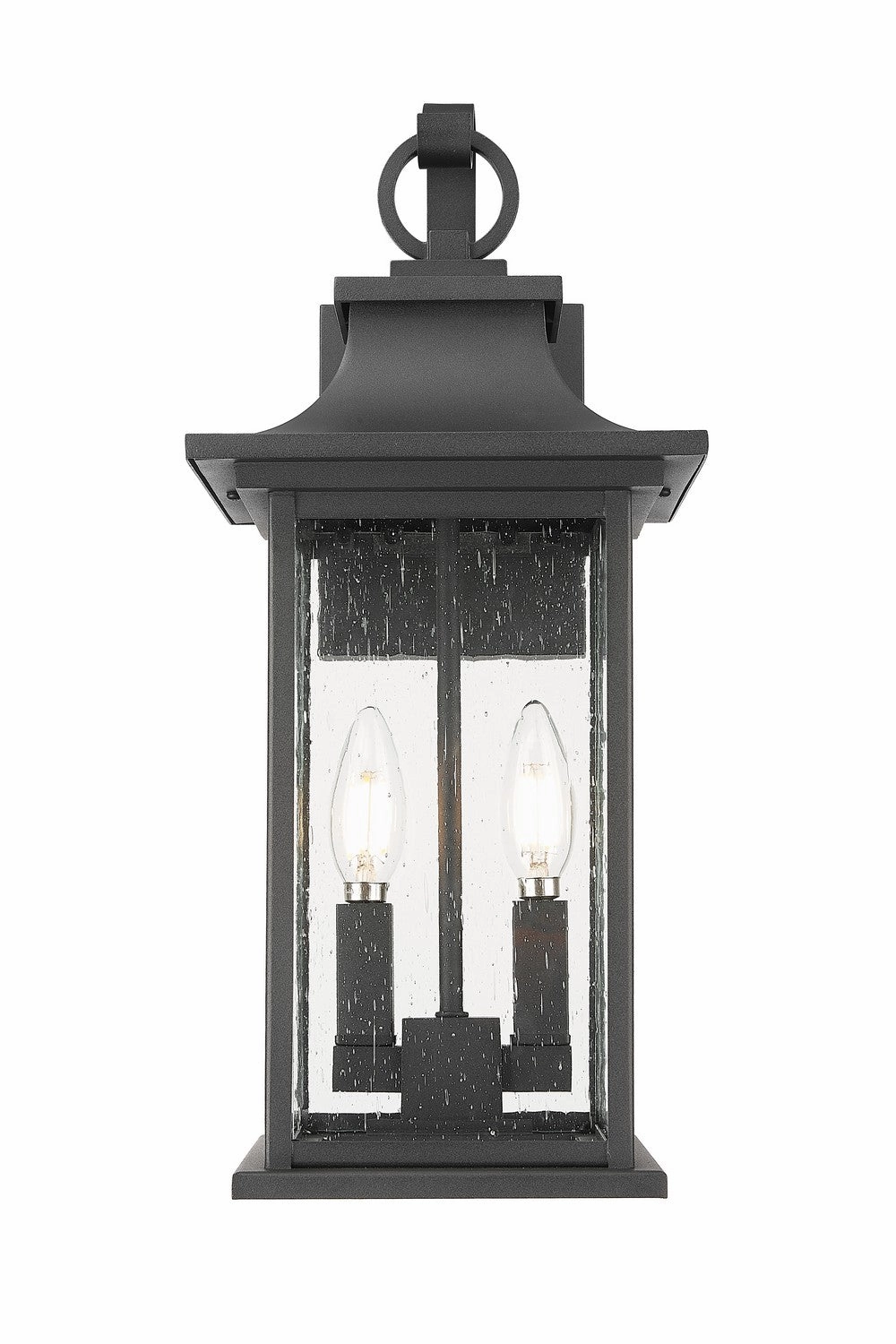 Tiberius Two Light Outdoor Wall Sconce Black