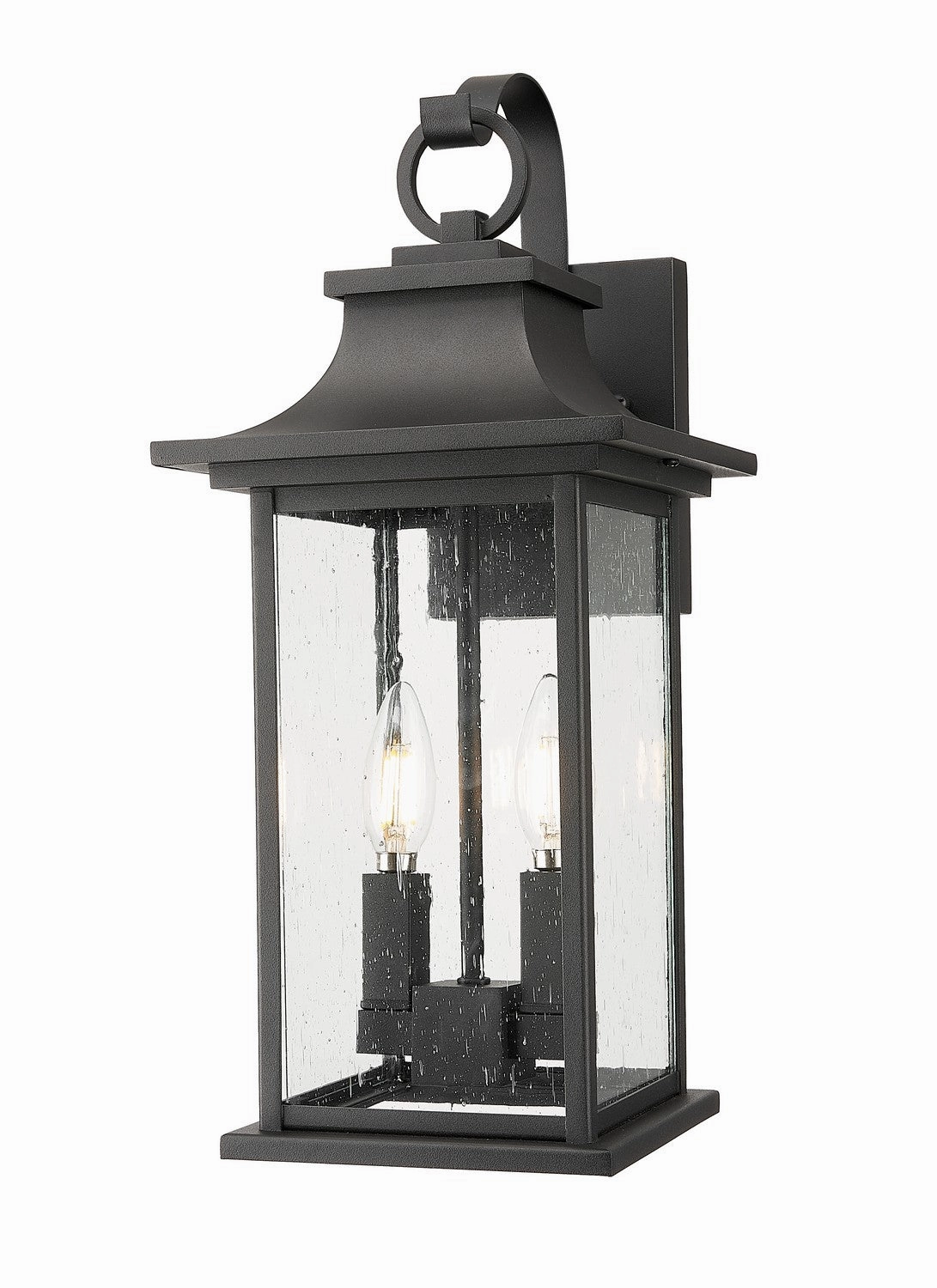 Tiberius Two Light Outdoor Wall Sconce BlackOutdoor wall sconces with motion sensor