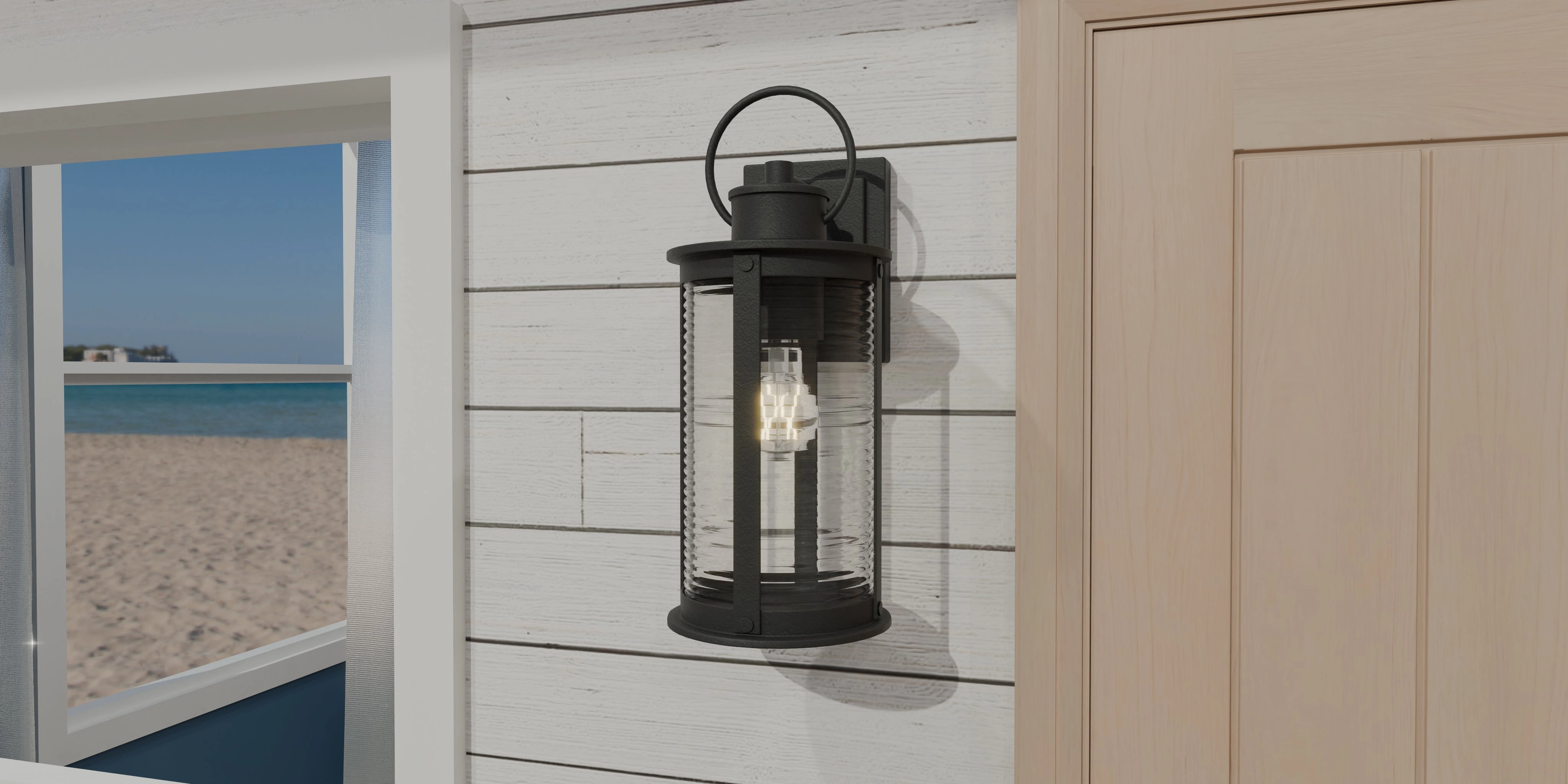 Tilmore One Light Outdoor Wall Mount Matte Black