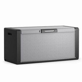 Titan Chest Outdoor Storage Box wooden deck storage chest with cushions