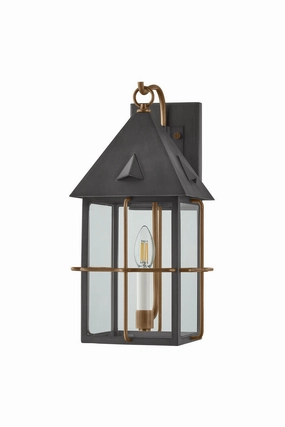 Toby One Light Wall Sconce Patina Brass And GraphiteOutdoor wall sconces with motion sensor