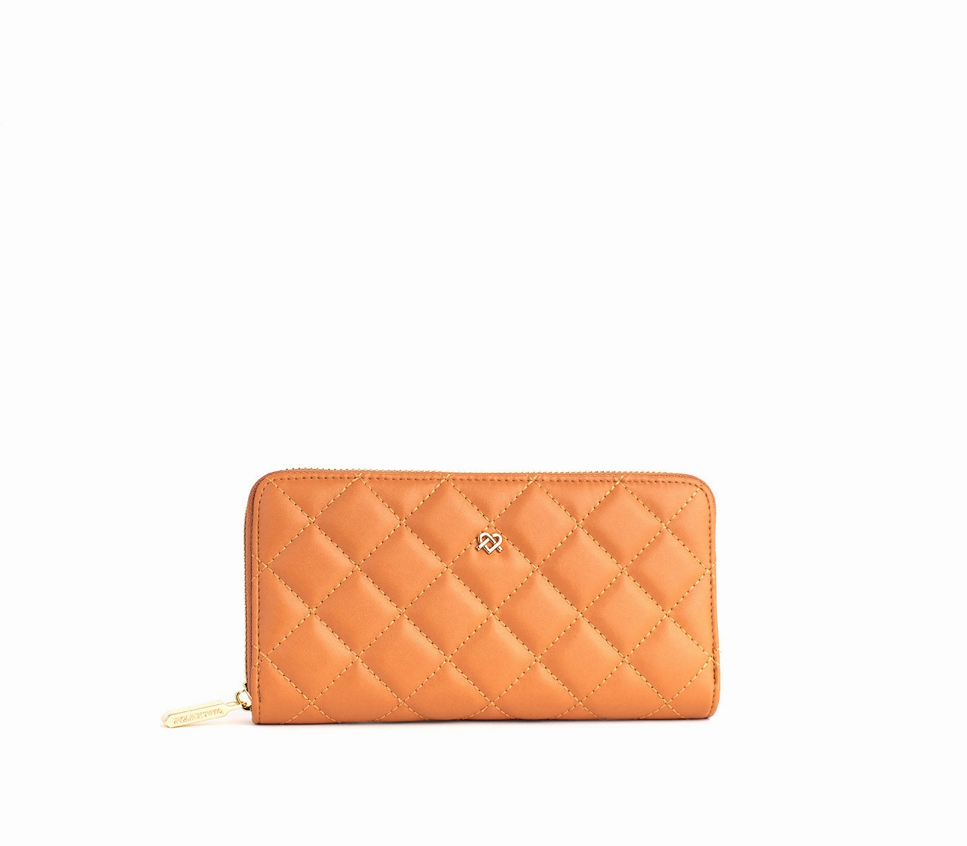 Gunas New York Uptown Quilted Tan Zip Wallet Todays Hot Pick